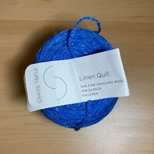 Purl Soho Linen Quill – Cobalt Blue – 1 Cake – Fingering Weight